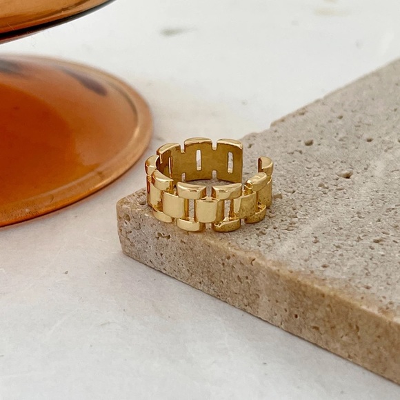 9.25 sterling silver - Chunky gold ring - Picture 6 of 9